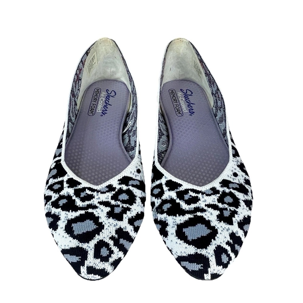 Skechers Shoes Women Size 11 Cleo Claw-Some White Gray 44886 Memory Foam Stretch